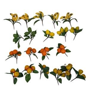 Vtg Lee Wards Assorted Miniature Polyfruit Clusters Plastic Fruit Blow Molds